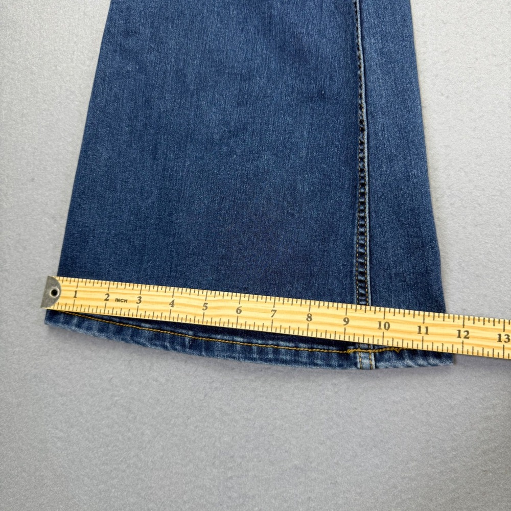 Free People Womens Size 30 Blue Medium Wash Low Rise‎ Flare Leg Denim Jeans - Picture 7 of 9